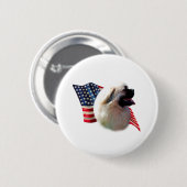 Tibetaanse spaniëlvlag ronde button 5,7 cm (Voorkant /achterkant)