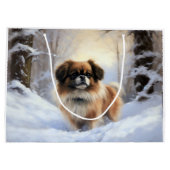 Tibetaanse Spanjaard liet het sneeuwen Kerstmis Groot Cadeauzakje (Achterkant)