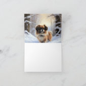 Tibetaanse Spanjaard liet het sneeuwen Kerstmis Kaart (Binnen)