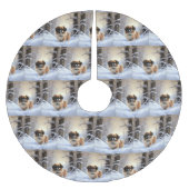 Tibetaanse Spanjaard liet het sneeuwen Kerstmis Kerstboom Rok (Voorkant)