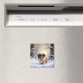 Tibetaanse Spanjaard liet het sneeuwen Kerstmis Magneet (Insitu (Vaatwasser))