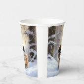 Tibetaanse Spanjaard liet het sneeuwen Kerstmis Papieren Bekers (Rechts)