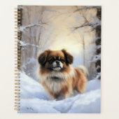 Tibetaanse Spanjaard liet het sneeuwen Kerstmis Planner (Voorkant)