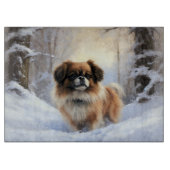 Tibetaanse Spanjaard liet het sneeuwen Kerstmis Snijplank (Voorkant)