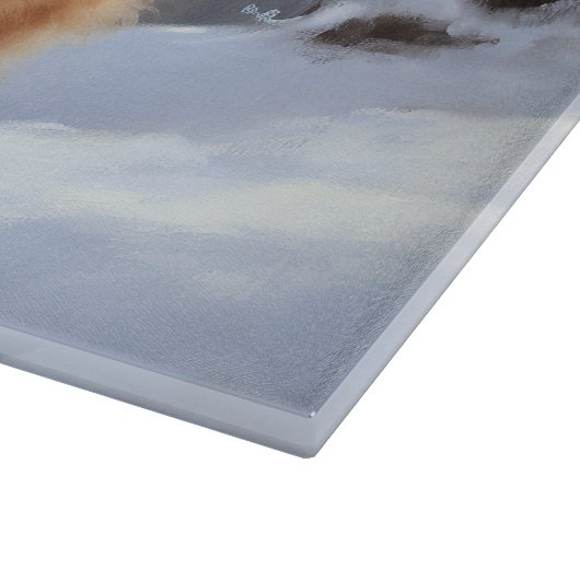 Tibetaanse Spanjaard liet het sneeuwen Kerstmis Snijplank (Hoek)