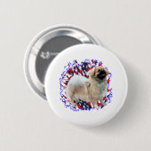 Tibetaanse Spanjaard Patriot Ronde Button 5,7 Cm (Voorkant /achterkant)