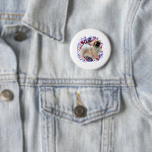 Tibetaanse Spanjaard Patriot Ronde Button 5,7 Cm (In situ)
