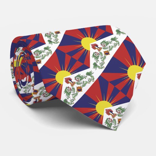 Tibetaanse Stropdassen, mode Tibetaanse vlag, hand Stropdas (Opgerold)