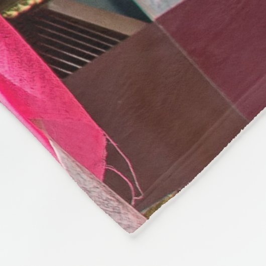 Tibetaanse tempel met gebedvlaggen - Yunnan, China Fleece Deken (Hoek)