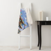 Tibetaanse tempel met gebedvlaggen - Yunnan, China Sherpa Deken (In situ)