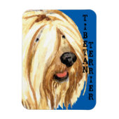 Tibetaanse Terrier Color Block Magneet (Verticaal)
