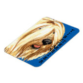 Tibetaanse Terrier Color Block Magneet (Linkerzijde)