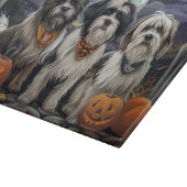 Tibetaanse Terrier Halloween Spoken Snijplank (Hoek)