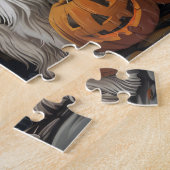 Tibetaanse Terriër Halloween Spokenbundel Legpuzzel (Zijkant)