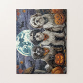 Tibetaanse Terriër Halloween Spokenbundel Legpuzzel (Verticaal)