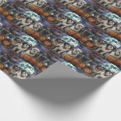 Tibetaanse Terriër Halloween Spokeny Cadeaupapier (Hoek)