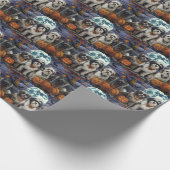 Tibetaanse Terriër Halloween Spooky Cadeaupapier (Hoek)