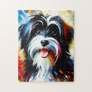 Tibetaanse Terrier Hond Acryl Kunstprint Hond Lief Legpuzzel