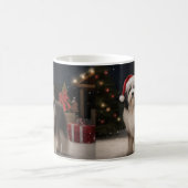 Tibetaanse Terriër Hond in Sneeuw Kerstmis Koffiemok (Center)