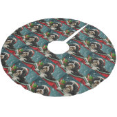 Tibetaanse Terrier Hond Kerst Feestelijk Kerstboom Rok (Gekanteld)