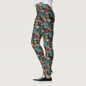 Tibetaanse Terrier Hond Kerst Feestelijk Leggings (Links)