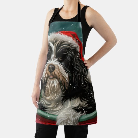 Tibetaanse Terriër Hond Kerst Festiviteit Schort (Insitu)
