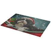 Tibetaanse Terrier Hond Kerst Festiviteit Snijplank (Hoek)