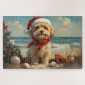 Tibetaanse Terriër Hond Kerst  Strand Legpuzzel