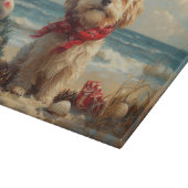 Tibetaanse Terriër Hond Kerst  Strand Snijplank (Hoek)