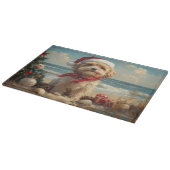 Tibetaanse Terriër Hond Kerst  Strand Snijplank (Hoek)