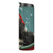 Tibetaanse Terriër Hond Kerstfeest Thermosbeker (Geroteerd rechts)