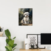 Tibetaanse Terrier Hond Kunstprint Poster (Thuiskantoor)