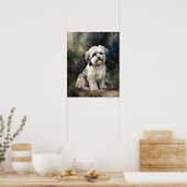 Tibetaanse Terrier Hond Kunstprint Poster (Keuken)