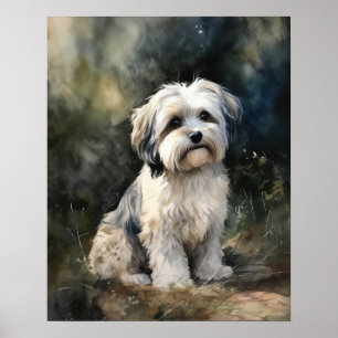 Tibetaanse Terrier Hond Kunstprint Poster