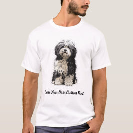 Tibetaanse Terrier Hond Maak Uw Eigen Aangepaste T T-shirt