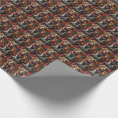 Tibetaanse Terriër Hond Met Kerstgeschenken Open h Cadeaupapier (Hoek)