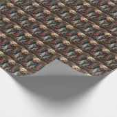 Tibetaanse Terriër Hond Met Kerstgeschenken Open h Cadeaupapier (Hoek)