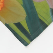 Tibetaanse Terriër Hond Spring Bloemen Schilderen Fleece Deken (Hoek)