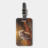 Tibetaanse Terriër in de herfst laat Herfst inspir Bagagelabel (Voorkant verticaal)