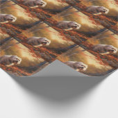 Tibetaanse Terriër in de herfst laat Herfst inspir Cadeaupapier (Hoek)