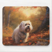 Tibetaanse Terriër in de herfst laat Herfst inspir Muismat (Voorkant)