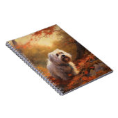 Tibetaanse Terriër in de herfst laat Herfst inspir Notitieboek (Rechterzijde)