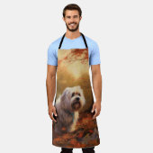 Tibetaanse Terriër in de herfst laat Herfst inspir Schort (Gedragen)