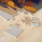 Tibetaanse Terriër in het najaar verlaat Thanksgiv Legpuzzel (Zijkant)