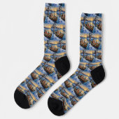 Tibetaanse Terrier Kerstboot Vakantie Sokken (Links)