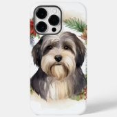 Tibetaanse Terriër Kerstkrans Feestelijke Pup Case-Mate iPhone Case (Achterkant)