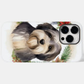 Tibetaanse Terriër Kerstkrans Feestelijke Pup Case-Mate iPhone Case (Achterkant (horizontaal))