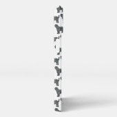 Tibetaanse Terriër Leuke TT Hond Silhouet Raster W iPhone Hoesje (Rechterkant)