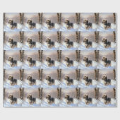 Tibetaanse terriër liet het sneeuwen Kerstmis Cadeaupapier (Vlak)