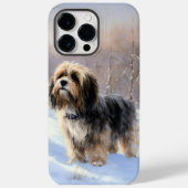 Tibetaanse terriër liet het sneeuwen Kerstmis Case-Mate iPhone Case (Achterkant)